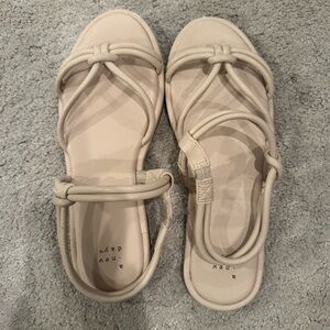 a new day Beige Strappy Flat Sandals